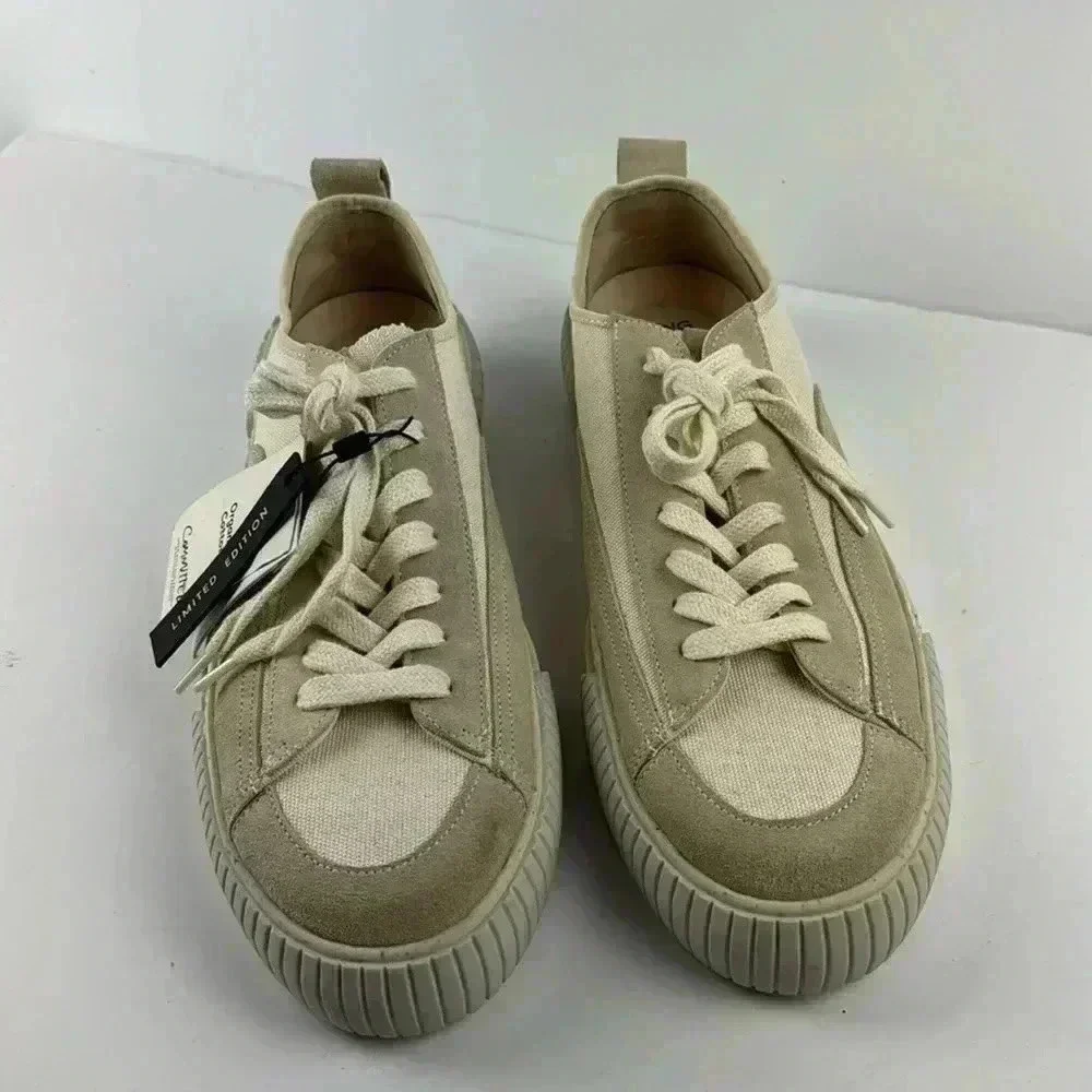 MNG LIMITED EDITION organic cotton Committed EU 43 NWT Beige and Creme colors - Picture 1 of 12